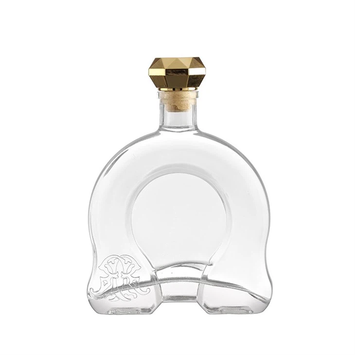 Elegant omvendt pære-formet glassflaske